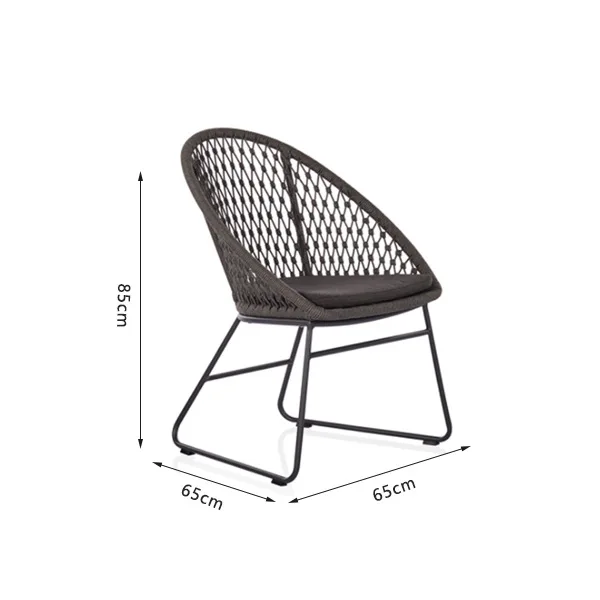 Sedia in rattan da esterno nordica personalizzabile, mobili creativi in rattan