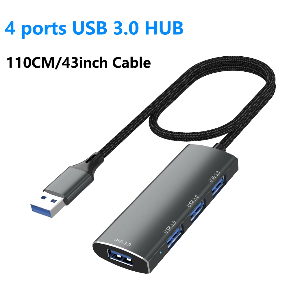 USB 3.0 USB C HUB 4 Ports High Speed Multi Splitter Adapter for Lenovo Macbook Pro Xiaomi Laptops Computer PC Accessories