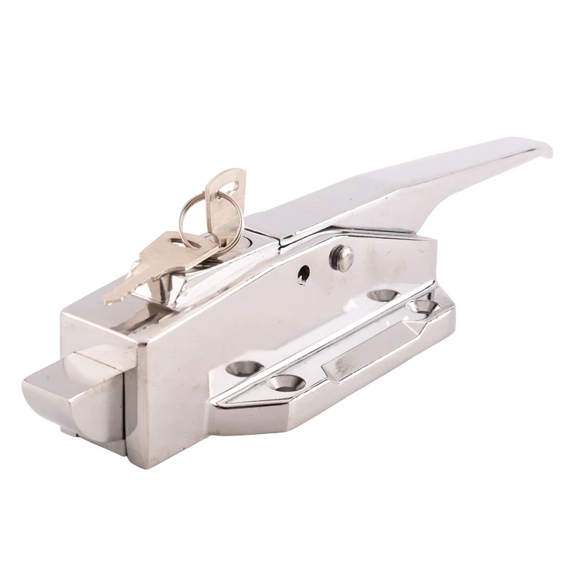 Safety Freezer Door Latch Handle Set With Adjustable Offset Strike And Inside Release And Keys