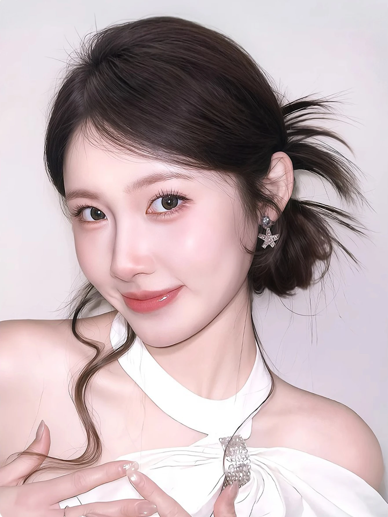 OLACARE Synthetic Low-tied Chicken Feather Ball Head Claw Clip Bun Lazy Bun Wig Bag Hair Accessories Suitable For Women