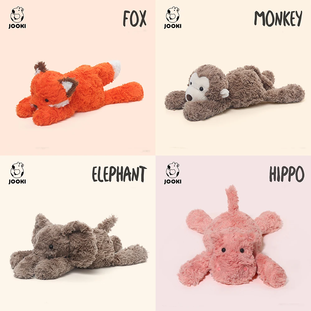 

Cute Jimny Elephant, Hippopotamus, Monkey and Fox Plush Toys Funny Baby's Sleeping Companion Room Decor Girls Birthday Gifts