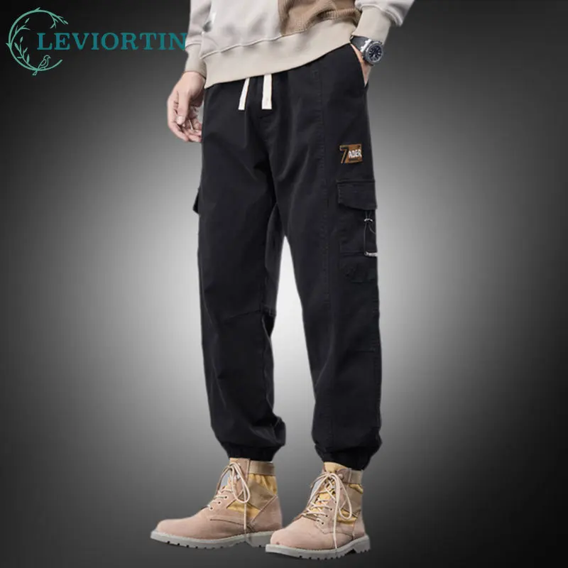 

Men's Heavyweight Cotton Cargo Pants Streetwear Relaxed Fit Utility Workwear Trousers with Multi-Pockets, Big & Tall Sizes
