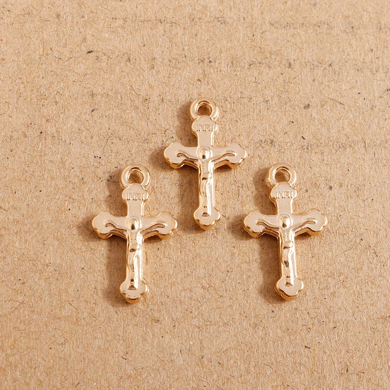 30pcs/Lot 20*12mm  Alloy Cross Charms Religious Crucifix Pendants for Jewelry Making Accessories DIY Handmade Earrings Necklace