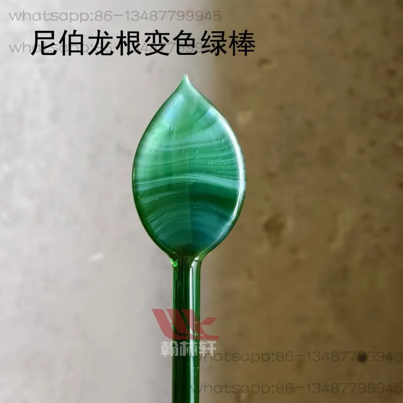Nibelongen Color-changing Green Rod Burned Glass, Colored High Borosilicate Experimental Color