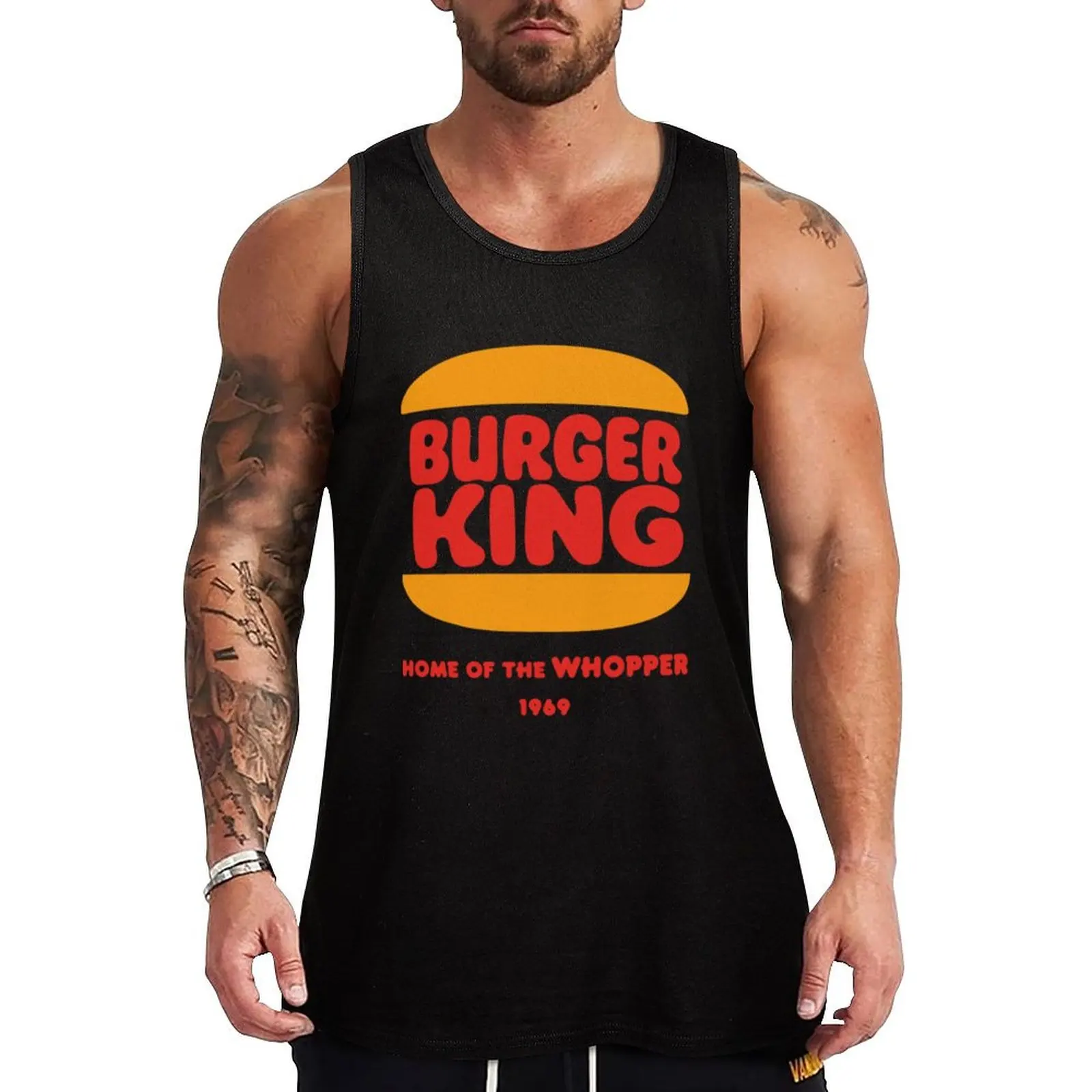 

Burger King Tank Top Sports clothing sports t-shirts for men sleeveless