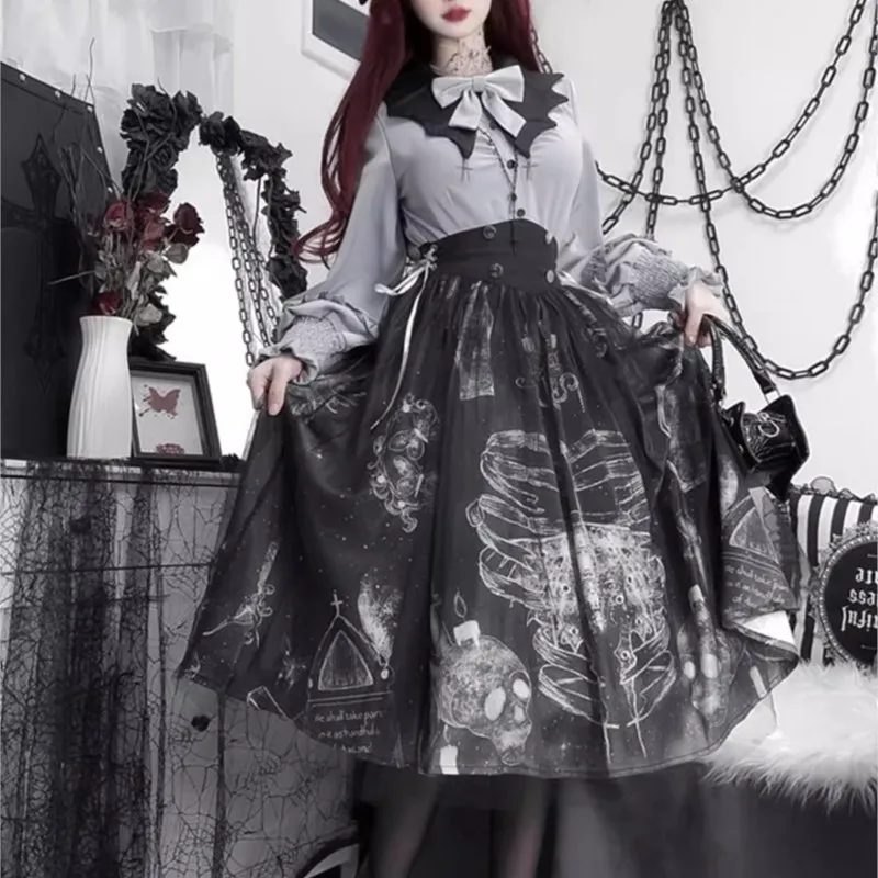 

Dark Daily Gothic Style Classical Elegant Halloween Dress