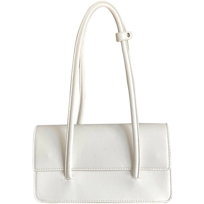 New Korean Style Summer Simplicity Women Flap Baguette Bag Lady Smooth Versatile Green Shoulder Bags Female Niche Design Handbag - view 5