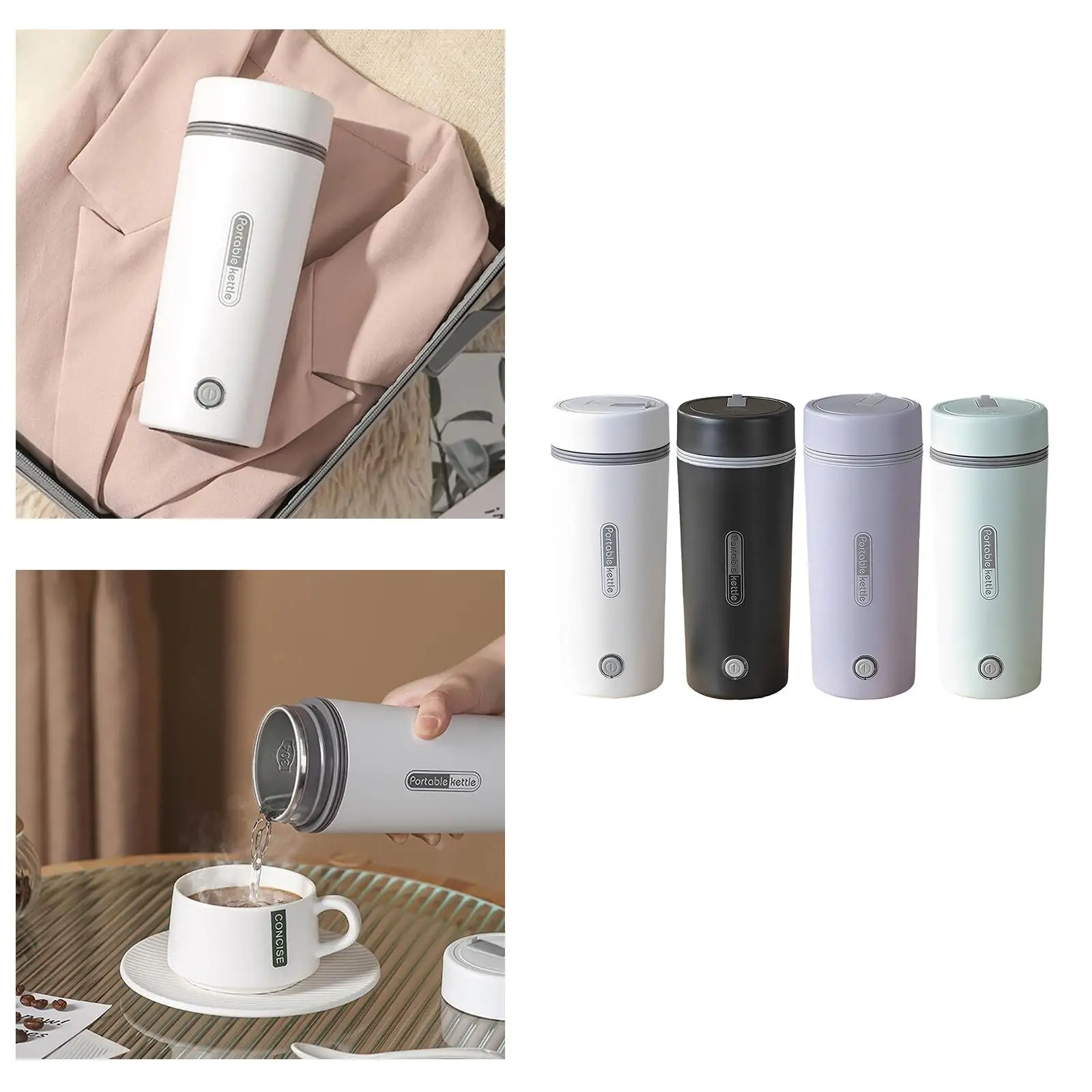 Chaleira elétrica portátil de água quente isolada para água de chocolate e mel