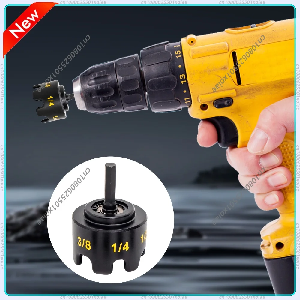 Aluminum Alloy Nut Remover Drill Bit for 1/4 3/8 1/2 Inch Threaded Rods Threaded Rod Nut Runner Tools for Impact Drills