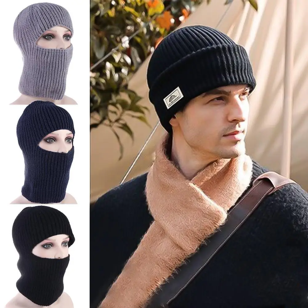 كامل الوجه التزلج 2 in1 قناع محبوك قبعة بونيه يندبروف قبعة دافئة محبوك قبعات بالاكلافا باوتو قبعة متعددة الوظائف