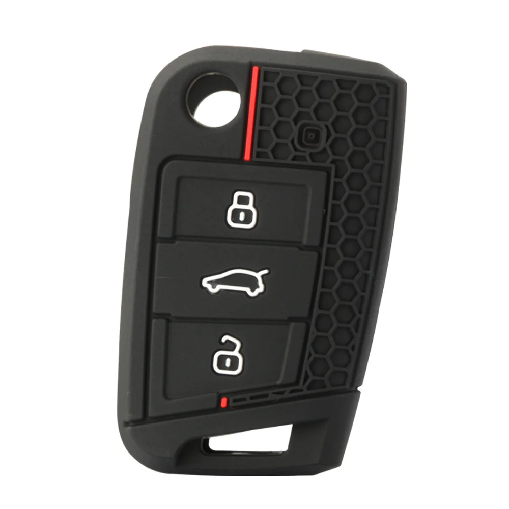 Car Remote Key Case Cover for VW Golf 7 GTI POLO T-Cross T-Roc Touran Tiguan Skoda Octavia Rapid Kodiaq Fabia Seat Ibiza Leon