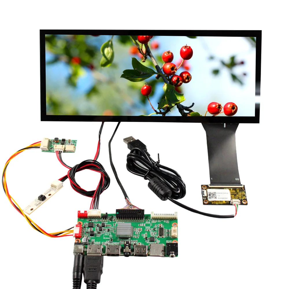 10.3inch 1920X720 Capacitive Touch LCD HD MI AV USB SD LCD Controller Board