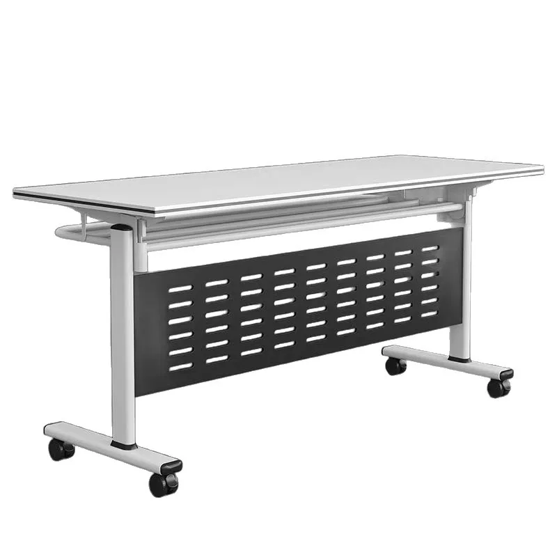 Folding training table and chair combination can be spliced, flap table mobile strip table