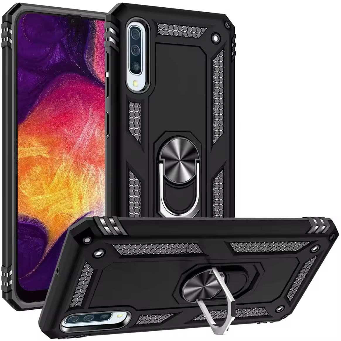 Для чехла Samsung Galaxy A50 для Samsung 50 Military Rugged Armor Shockproof Holder Car Magnet Ring Case