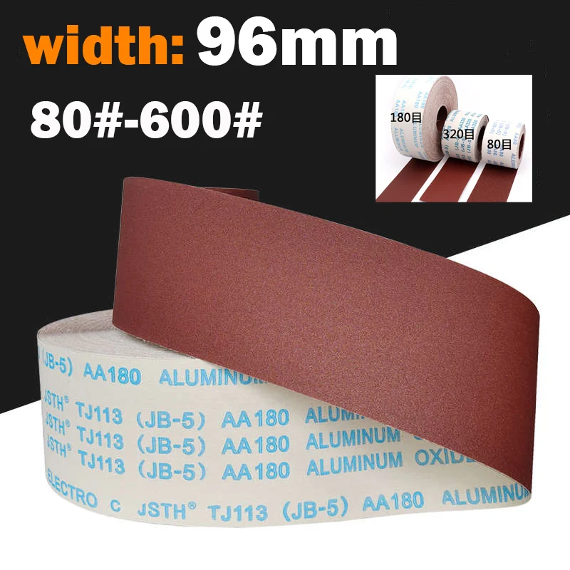 

1~5Meter Sandpaper Roll,Width 96mm Sanding Emery Cloth Sanding Abrasive Sheets 80 120 180 240 400 600 Grit for Metal Wood