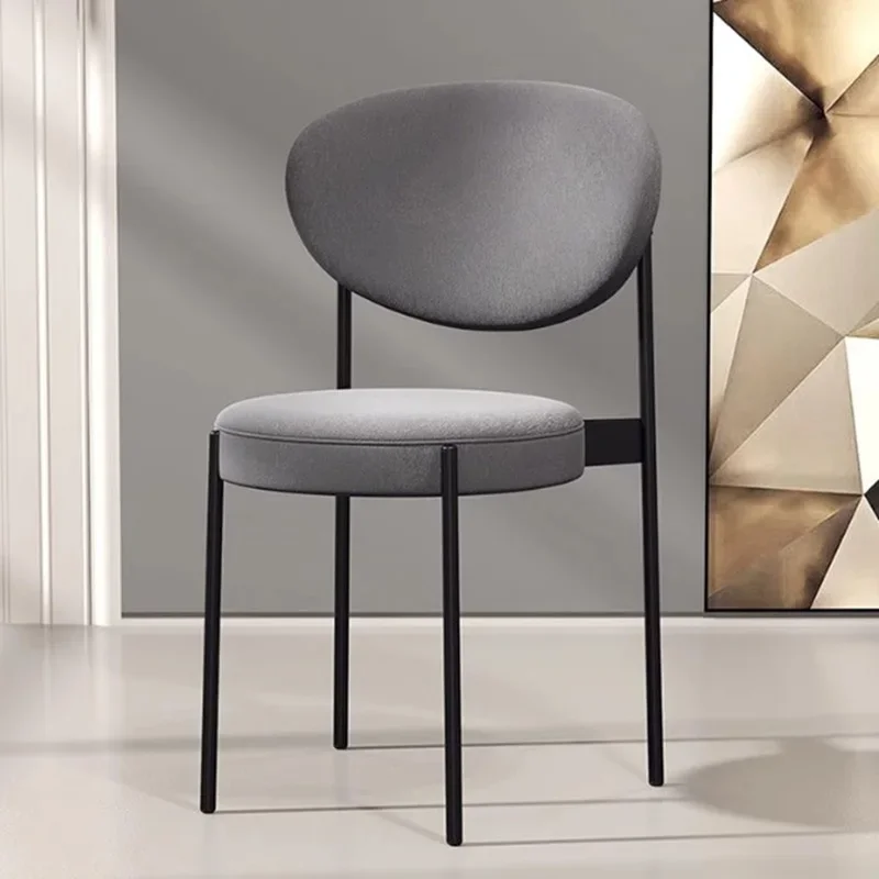 Trendy Modern Dining Chairs Upholstered Nordic Metal Living Dining Chairs Luxury European Cadeiras De Jantar Home Furniture