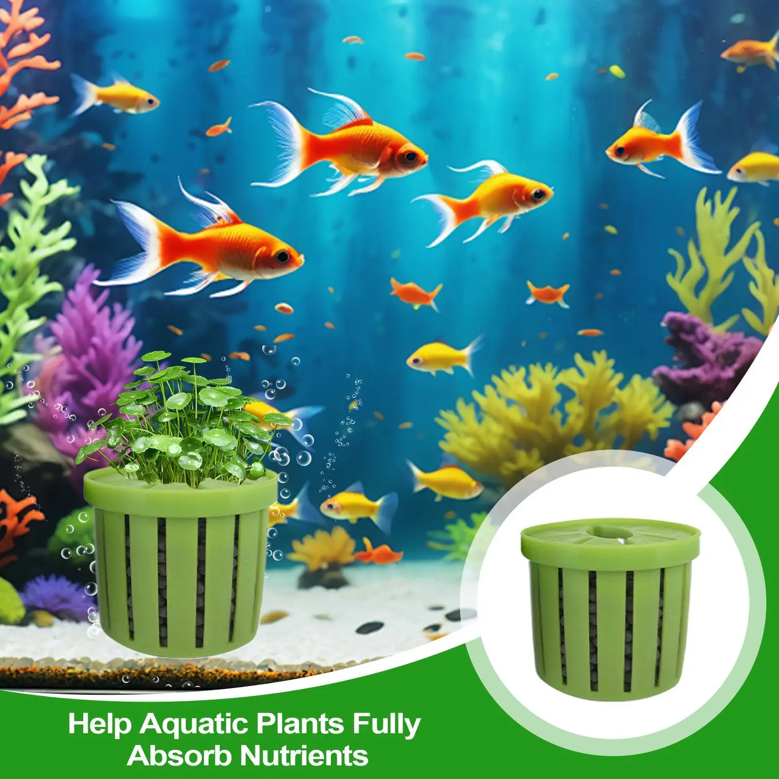 4 Pieces Aquarium Hydroponics Planting Holder Water Feature Decoration for Fish Tank Plant Holder Stable Fish Tank Plant Pots