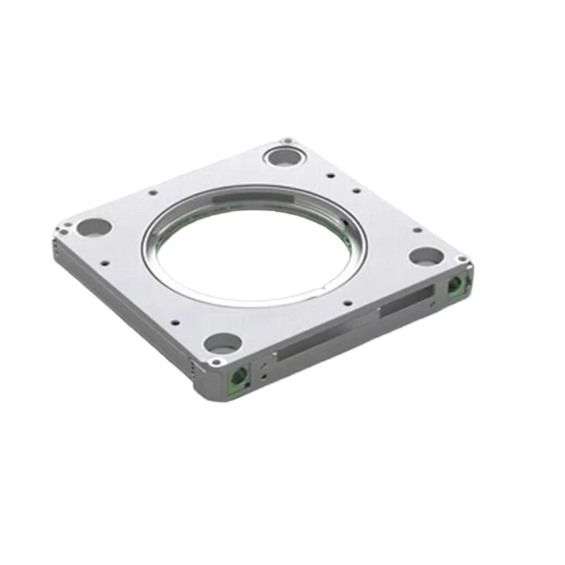 

CNC machined aluminum alloy plate with circular interface equipment mounting flange