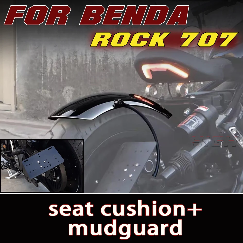 Spring-loaded rear fender license plate holder for BENDA ROCK 707 707 rock