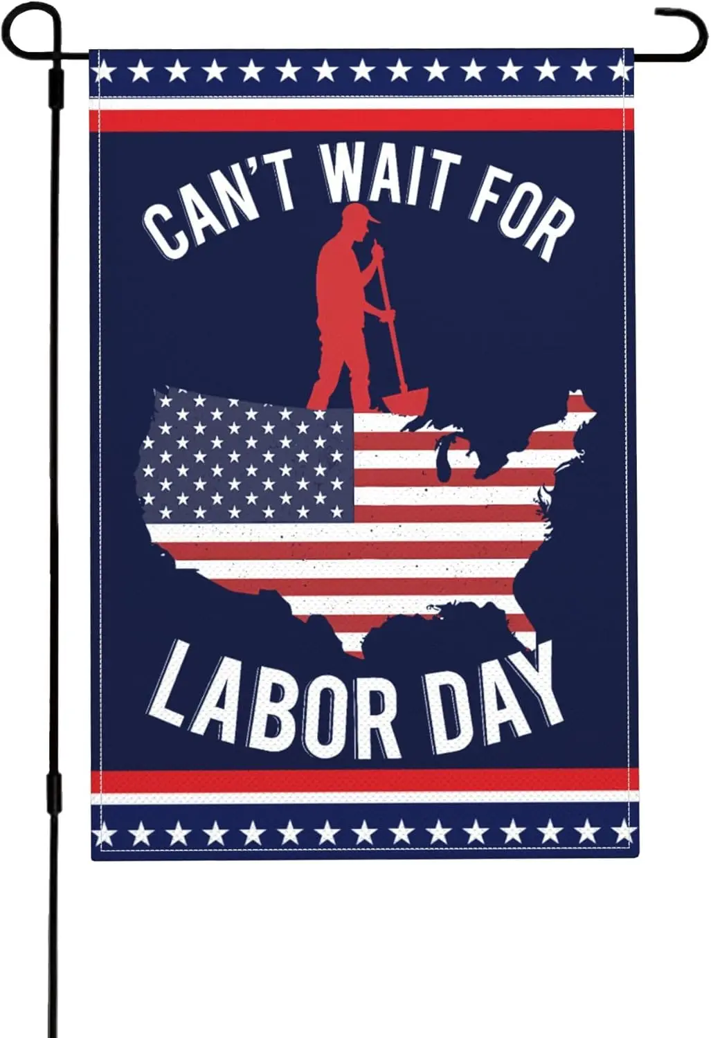 Labor Day Funny Gags Flag 12x18 Can't Wait for Labor Day Garden Flags for Outside Double Sided Burlap Yard Signs Decor MME U UUX