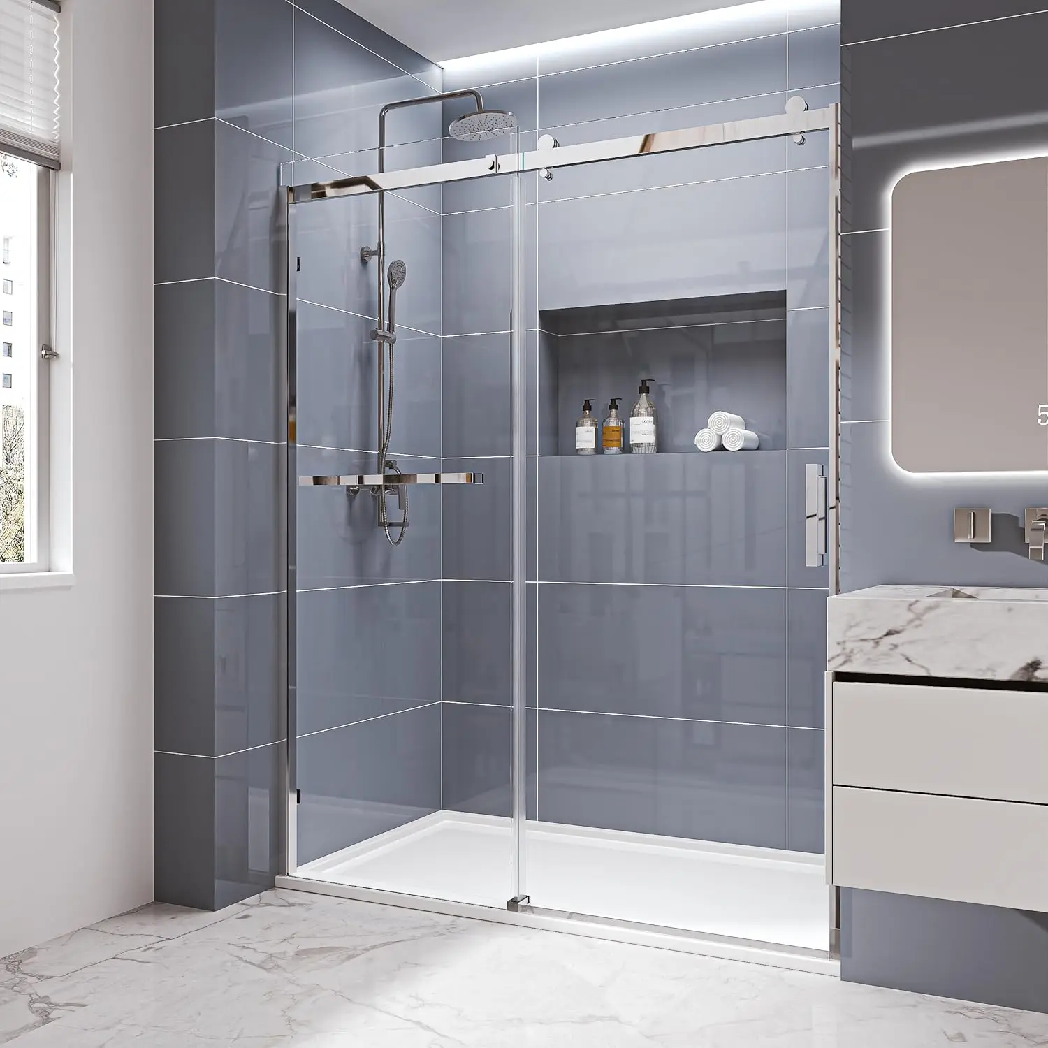 Sliding Shower Doors Semi-Frame 56