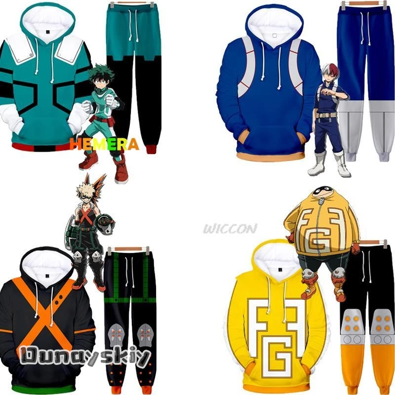Boku No Hero Academia Midoriya Izuku Cosplay Jungen Kostüm Hoodie Hosen Anime Cosplay Kinder Halloween Kleidung Kind Rolle Spielen