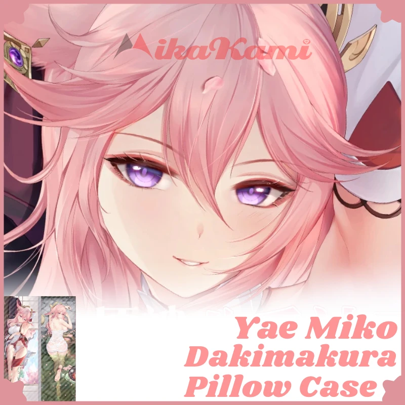 

Yae Miko Dakimakura Genshin Impact наволочка для всего тела наволочка сексуальная обнимающая подушка чехол домашнее постельное белье Декор отаку