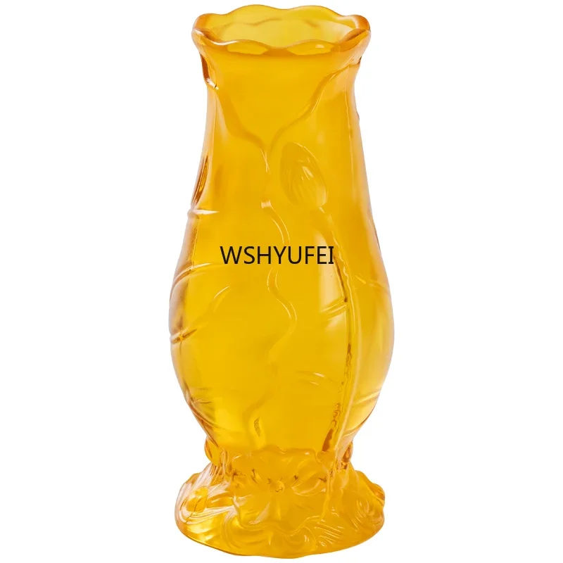 Household Glass Worship Ornaments Incense Burners Water Cups Fruit Plates Vases Buddhist Supplies Prayer Tools