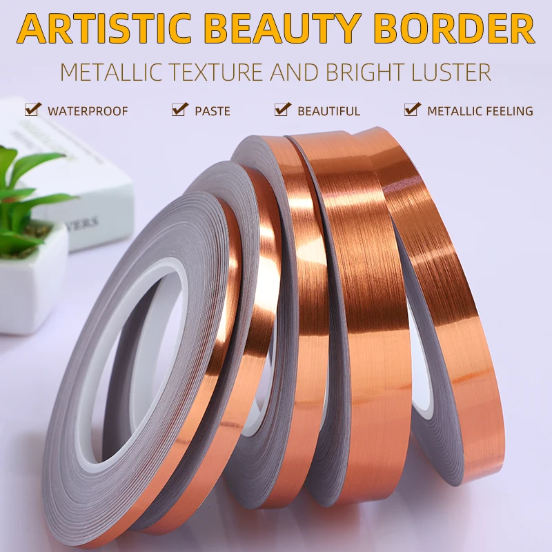 Rose gold edge banding stickers for kitchen self-adhesive waterproofing, anti fouling, and moldy beautification, decorative tile