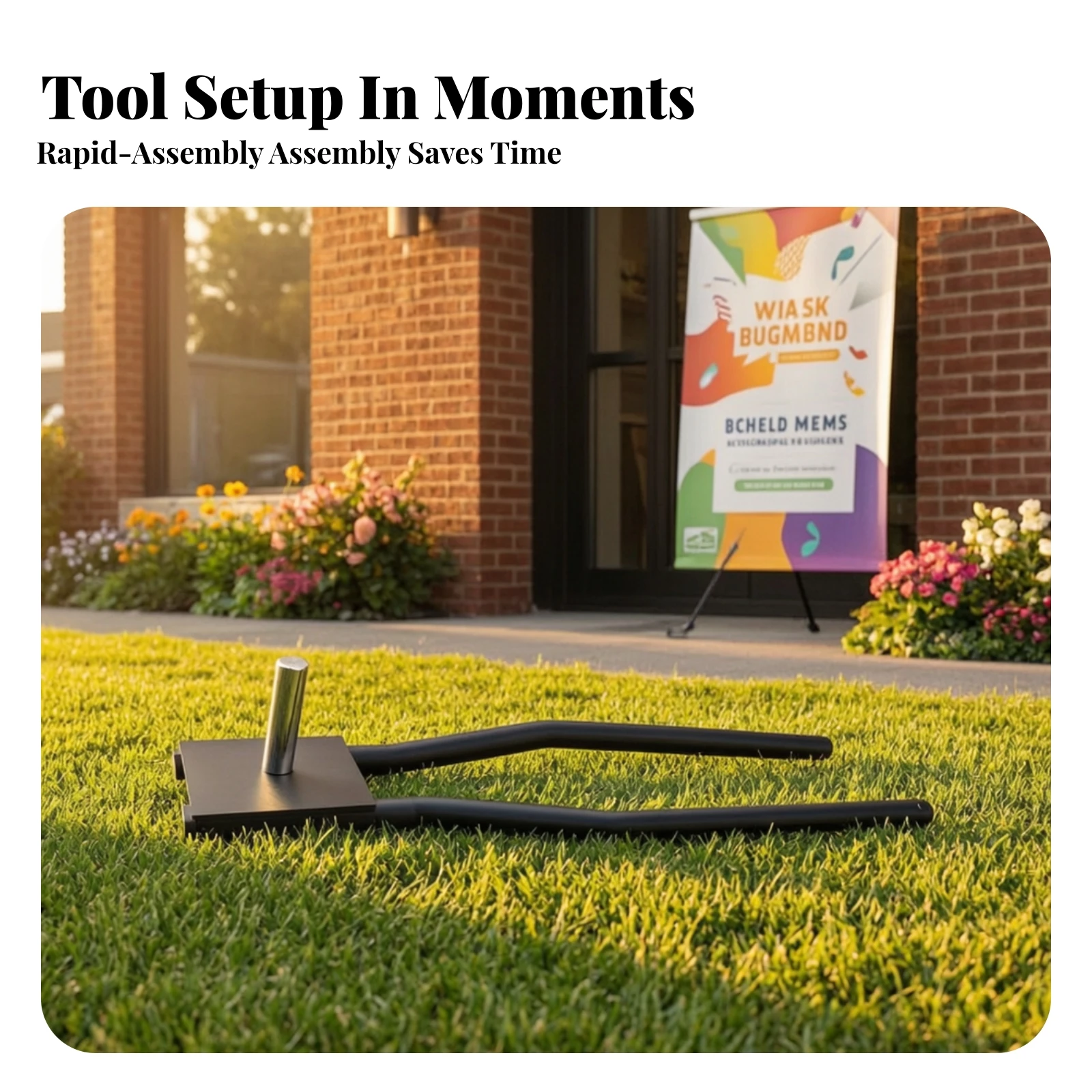Car Flag Base Long-Lasting U-Shaped Flag Base with Mounting Post Flagpole Bracket Weather-Resistant Sleek for Parades