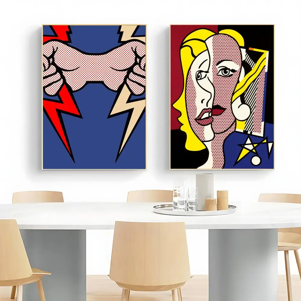 R-Roy Lichtenstein Pop Art Classic Movie Poster Wall Art Print Poster Decorative Mural Home Decor Gift Unframed