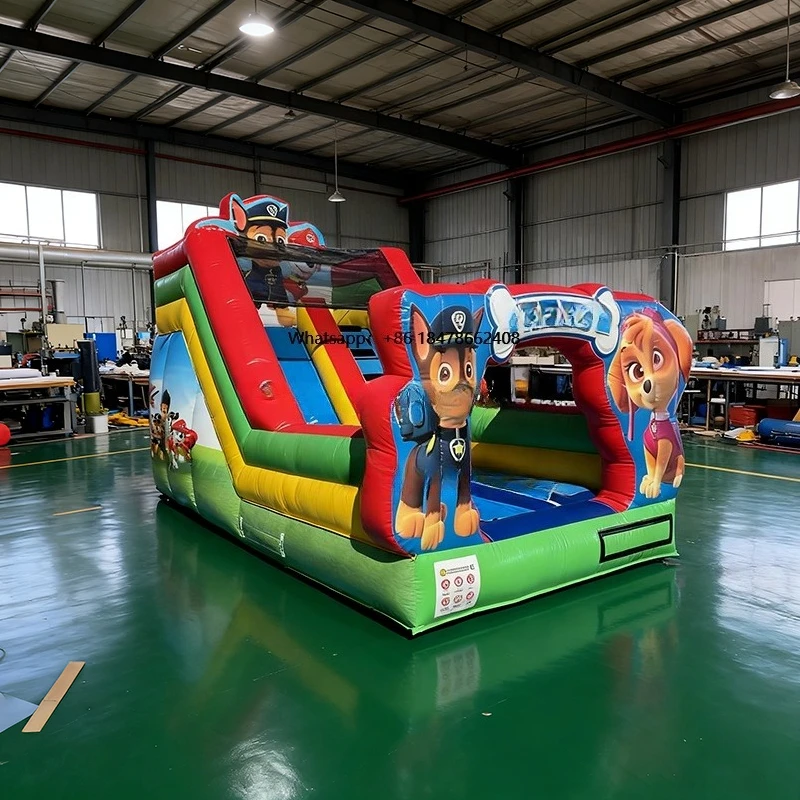 

Commercial Outdoor Wet Dry Jumping Castles Cartoon Slide for Kids Dog Patrol Water Slide Inflatable Castles Slide for Sale