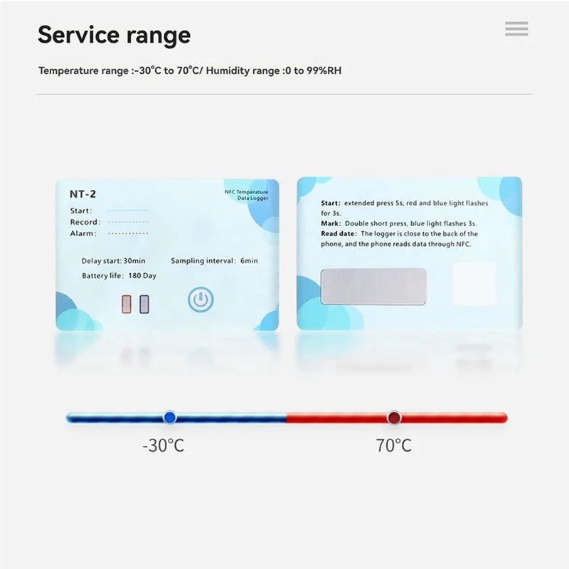 Беспроводной регистратор данных AA60-NFC, 180-дневный регистратор данных, ЖК-индикатор, 500 000 групп для химических NFC