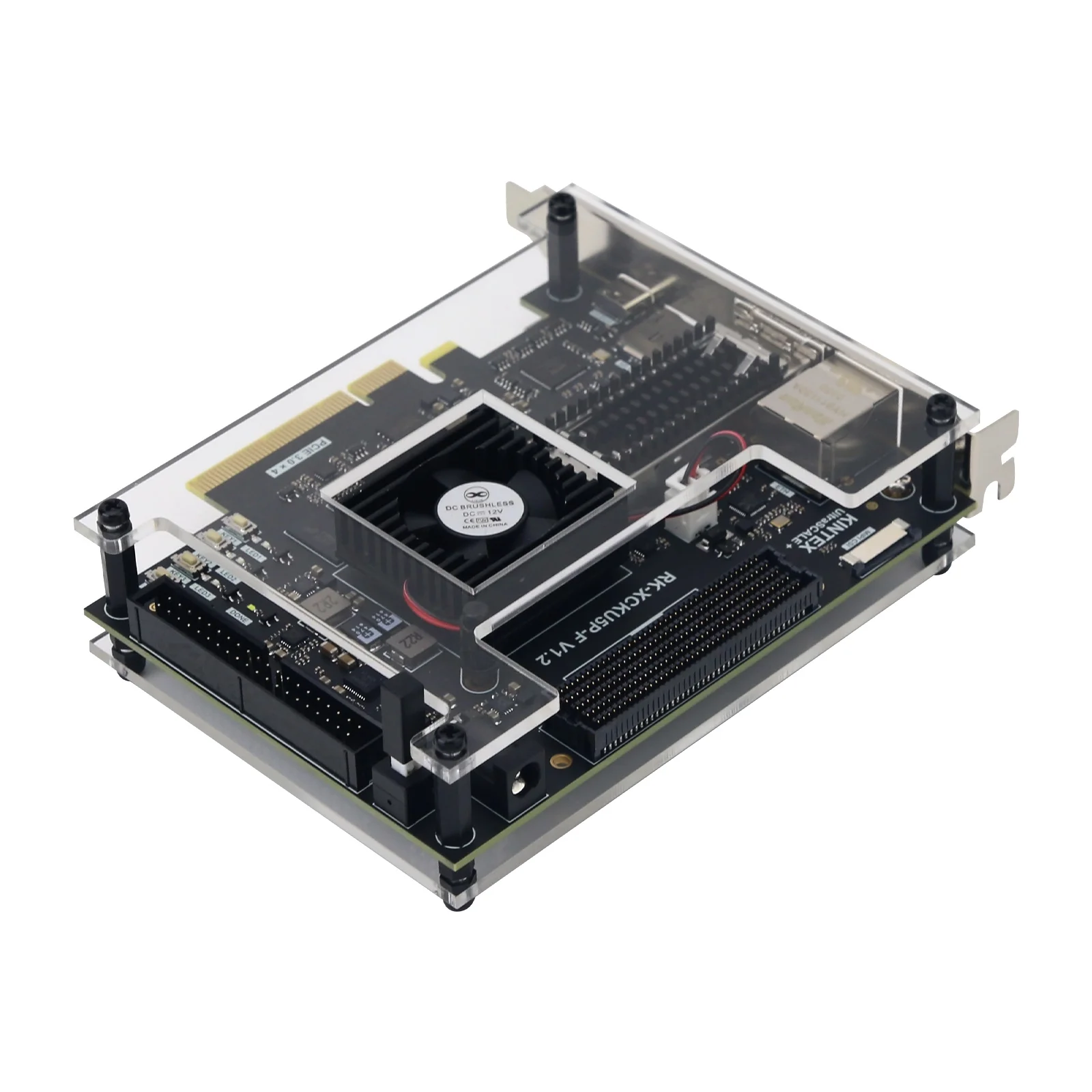 KU5P Development Board FPGA Development Board XCKU5P FMC HPC QSFP28 100G Optical Port PCIE3.0