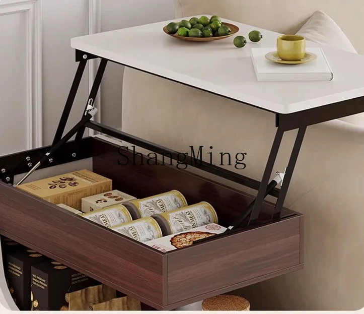 

FG Detachable Snack Storage Side Table Lifting Coffee Table Small Apartment Living Room Sofa Side Cabinet