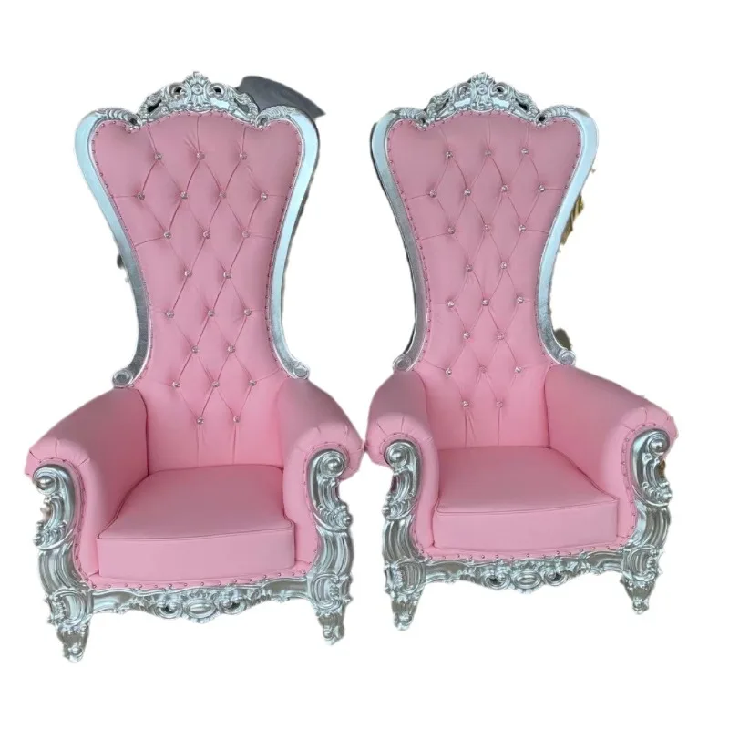 Fomex Factory Direct Sales European Solid Wood High Back Chair, Wedding Scene Groom And Bride Sofa Chair Queen Chair King Chair
