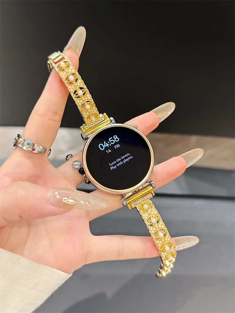 

Suitable for HW Watch Fit3/Fit4 straps and HW Band 8/9/10NFC sparkling diamond hollowed out handmade straps