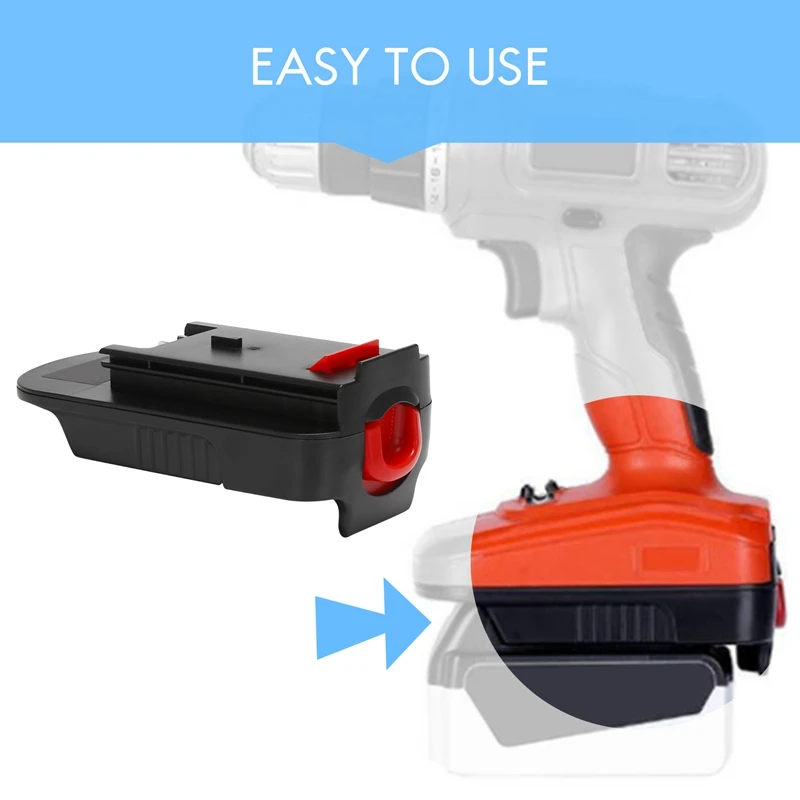 RISE-Hpa1820 배터리 변환 어댑터, 블랙 데커, 스탠리, 포터 케이블용, 20V 최대 리튬 배터리, 18V Ni-M