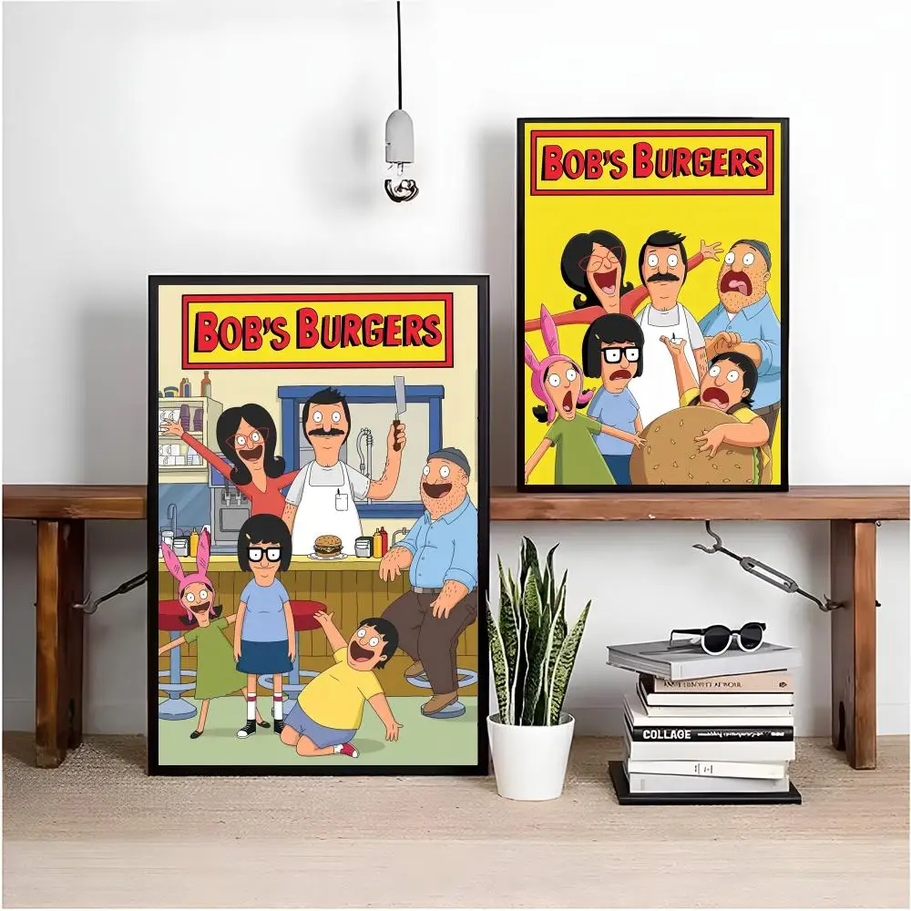 cartoon B-Bobs Anime BurgersES Funny Gaming Desk Backdrop Interior Room Decoration Visual Room Enhancer Poster