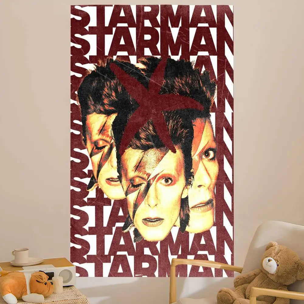 Retro Singer D-David B-Bowie Colorful Tapestry Wall Hanging Cheap Hippie Wall Hanging Bohemian Wall Tapestries Mandala