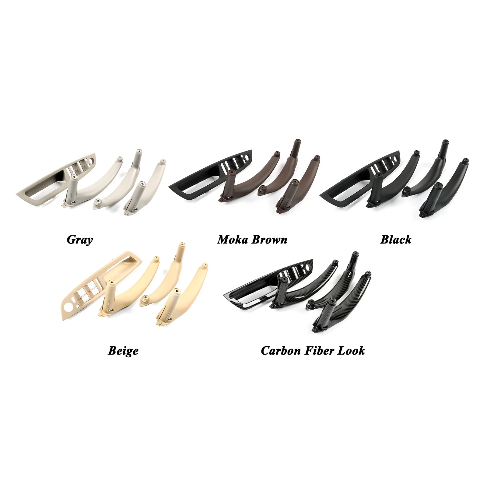 

4 шт., крышка подлокотника внутренней двери автомобиля, ручка в сборе для BMW E70 X5 SAV 2007-2013 E71 E72 X6 SAV 2008-2014 LHD