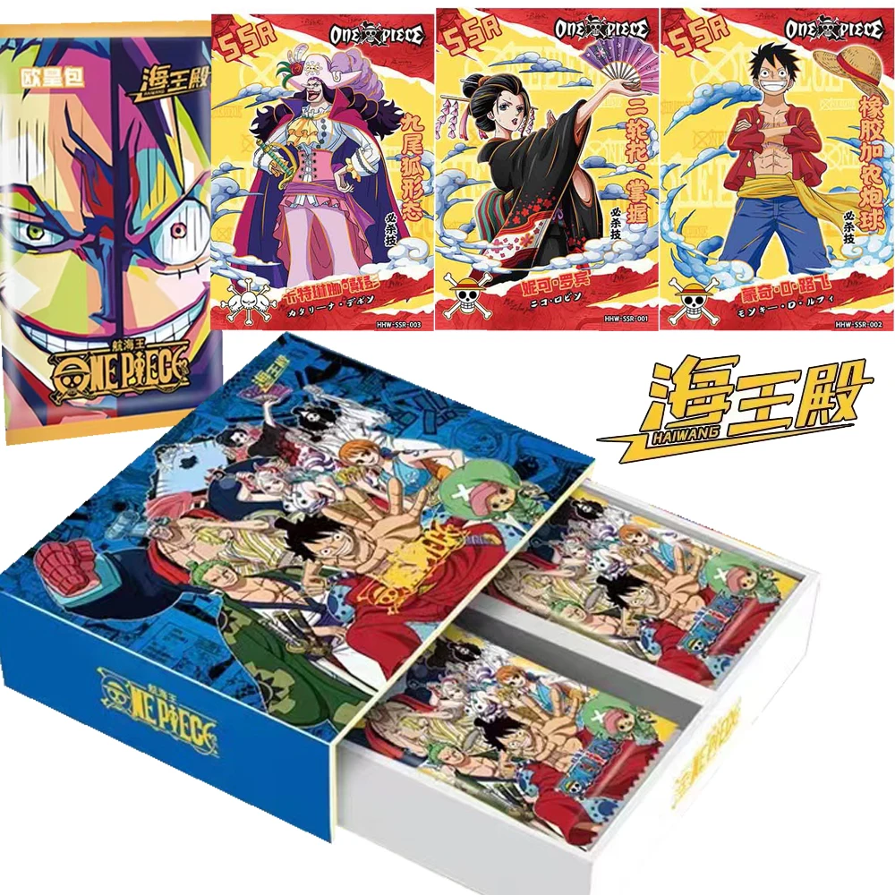 

Wholesale One Piece Cards Collection for Children Japan Anime Two Color Hot Stamping Puzzle Cards Hobby Boys Anniversary Gifts