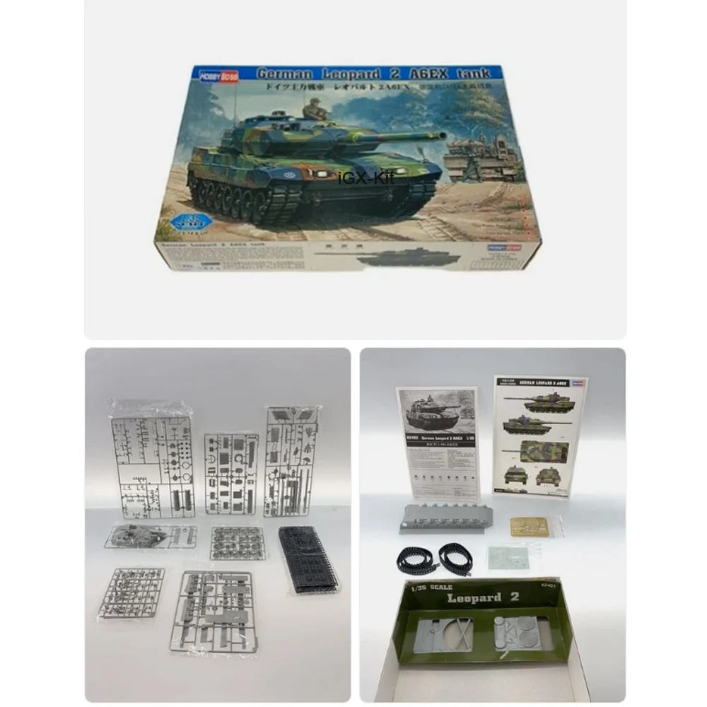 Hobbyboss 82403 Deutscher Kampfpanzer Leopard 2A6EX im Maßstab 1:35, Hobbycraft-Modellbausatz aus Kunststoff