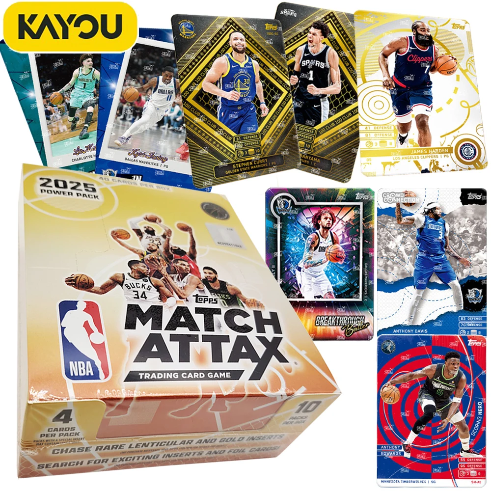 KAYOU الأصلي NBA MATCH ATTAX سلسلة حزمة الطاقة بطاقة كرة السلة لعبة شعبية ستار محدودة شخصية بطاقة المشجعين نعتز الهدايا #1