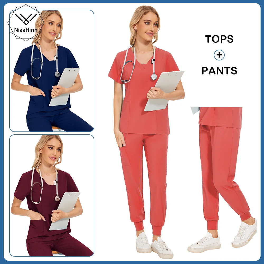 الدعك الأسنان موحدة ممرضة النساء الطبيب البلوزات الطبية مختبر ملابس العمل البيطرية مجموعة الصيدلة فرك دعوى الجملة ملابس العمل