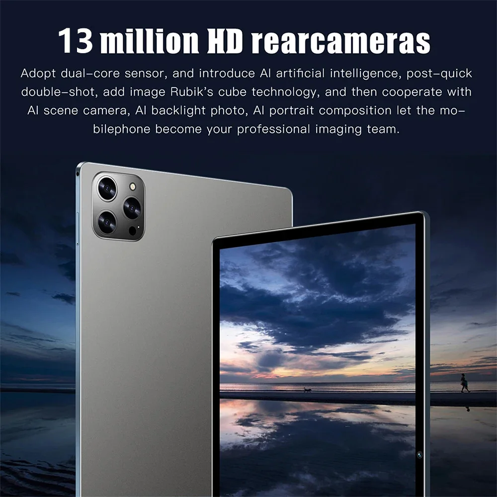 New 5G Original 10.1 Inch Tablets Octa Core 8GB RAM 512GB ROM Android 13 Tablet Pc Google Play 4G Network Dual SIM Dual 5G WiFi