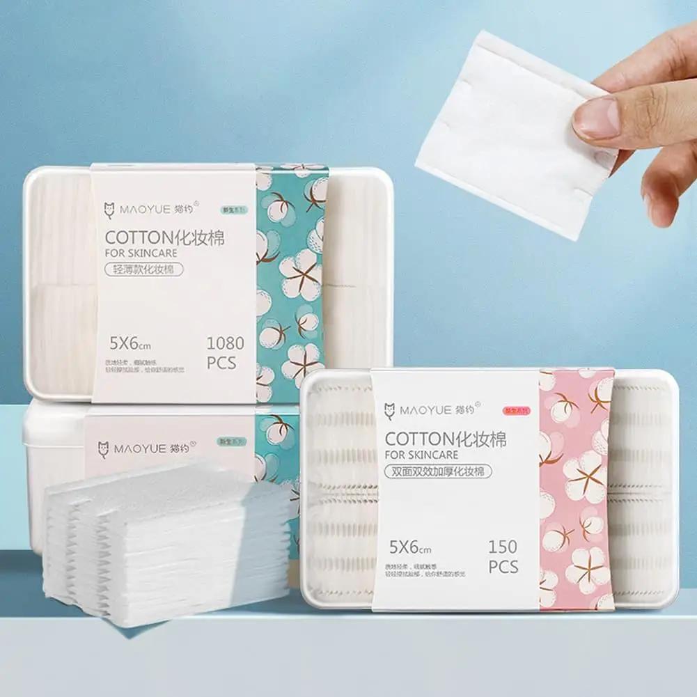 Double-Sided Three-layer Thickened Cotton Pad Multi-Use Wet Mask Cotton Pad Thin Makeup Remover Cotton Facial Clean Care Tools