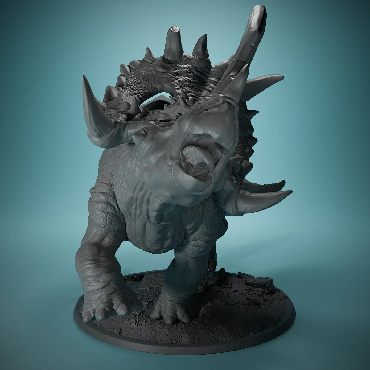 Sinoceratops-Tampo miniatura Alpha D & D, miniaturas de resina, perfeito para jogos de mesa e RPG em miniatura pintada à mão