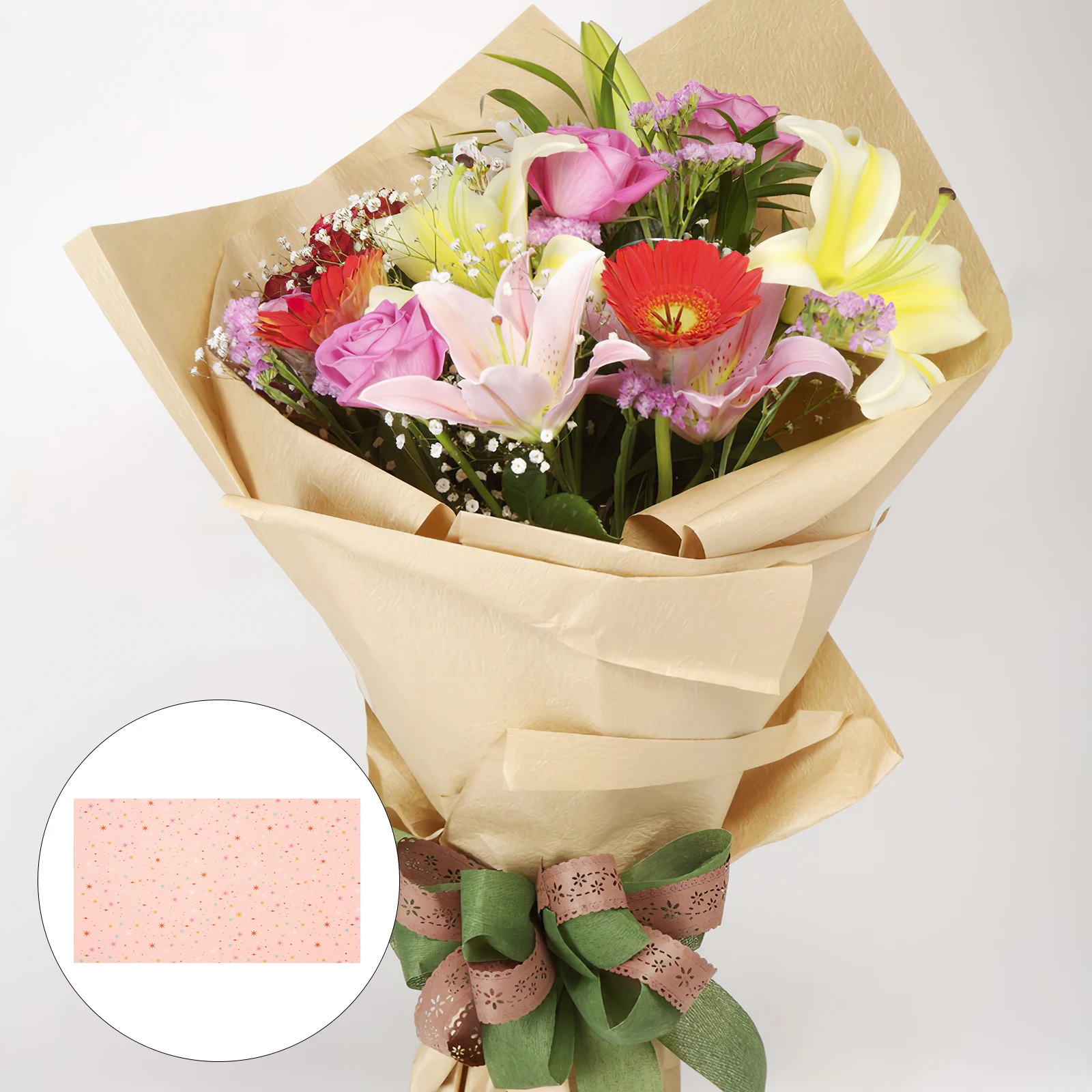 

Gift Wrapping Set Birthday Star Pattern Tissue for Wedding Baby Baptism Bouquet Packaging Reusable Eco-Friendly Bulk Wrap