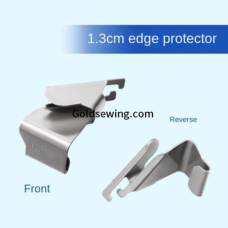 1PCS 1.3cm 1.5cm Anti-Cutting Cloth Gauge Artifact Locator 13mm 15mm Anti-Curling Gauge Baffle Punching Edge for Overlock Sewing